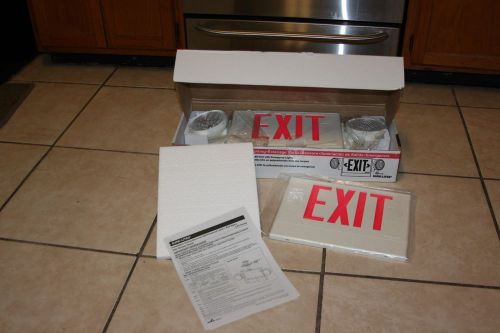 New in Box  Sure-Lites Exit/Emergency Lighting Polycarbonate Self-Powered Sign