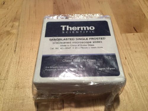 Thermo 421-004T Sandblasted Single Frosted Microscope Slide 1mm Thick 25 x 75mm