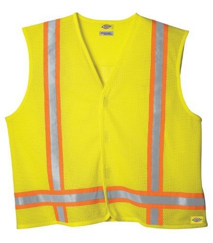 Dickies dickie&#039;s ve200ay high visibility yellow ansi class 1 tri-color safety for sale