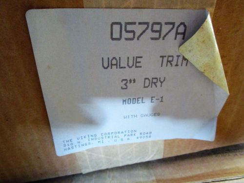 3&#034; DRY Valve Trim , model E-1  , w/gauges, New, Viking Corp.(can ship)