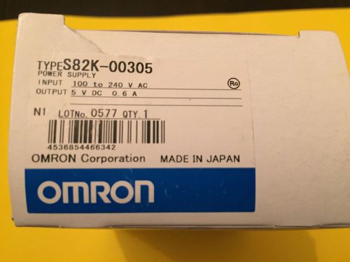 New Omron S82K-00305 Power Supply 100-240VAC