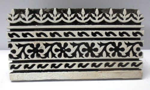 VINTAGE WOOD CARVED TEXTILE PRINT FABRIC CLAY BATIK WALLPAPER STAMP DESIGN 52