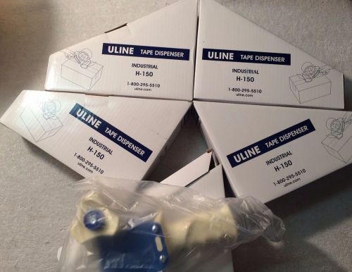 LOT OF 6 ULINE H-150 2-INCH INDUSTRIAL SIDE LOADING PACKING TAPE DISPENSERS NEW