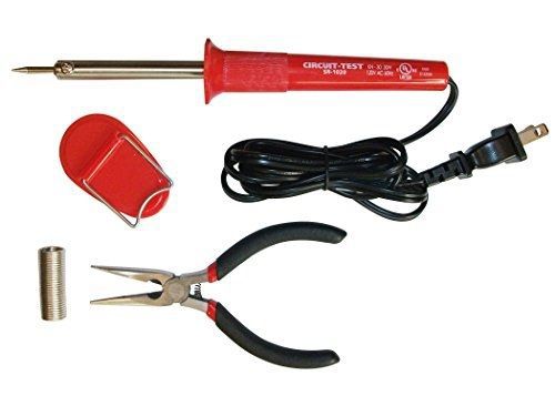 Circuit-test 4 piece soldering iron kit with solder, pliers, and tip - 30 watt for sale