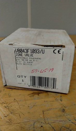 New in box honeywell v8043f1093 zone valve,sweat,sz id 3/4in for sale