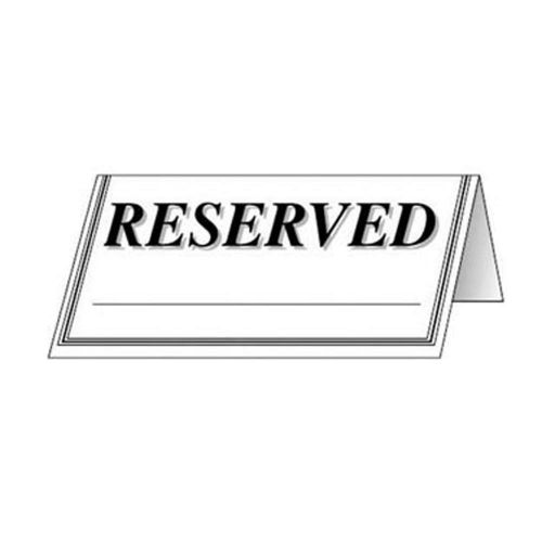 Admiral Craft RES-48PK Message Tent &#034;Reserved&#034; 6&#034; x 3&#034;