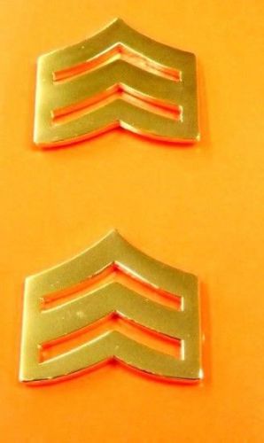 SGT Chevron 3/4&#034; Collar Pin Gold Rank Insignia Sergeant Police Military 304 New