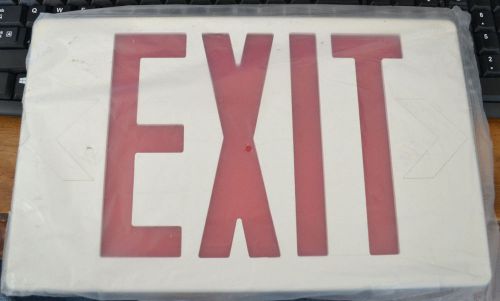 Emergency Exit Replacement Housing Face  White with Red plastic 12.25&#034; x 7.5&#034;