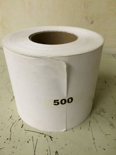 Qty of 6 Rolls - 5-1/2&#034; x 500&#039; WHITE Printable Label Stock - 3&#034; Core