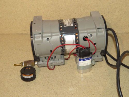 Thomas compressor vacuum pump model 2628ve44-59b w/ emerson motor k48zzecw3321 for sale