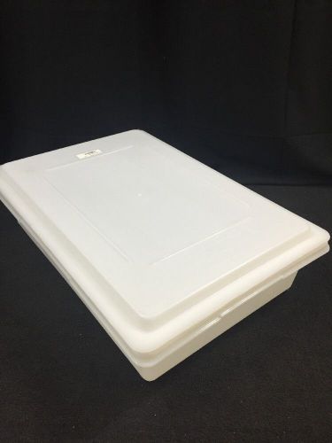 NEW RUBBERMAID White Soak Pan With Lid 26x18x16