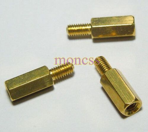 100pcs 6mm/10mm-m3 brass copper standoff pcb board spacing screw 10mm-1cm height for sale