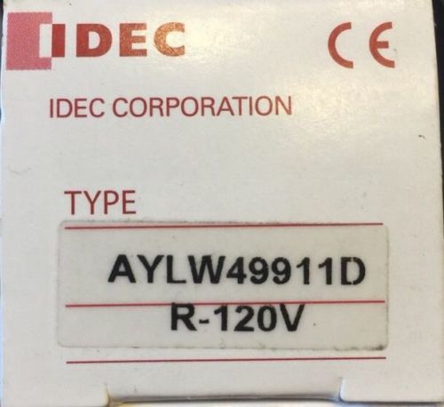 IDEC, AYLW49911D, R-120V Red New In Box