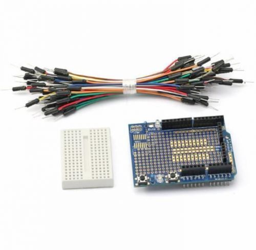 Prototype Shield ProtoShield for Arduino+Mini Breadboard+65pcs Jumper Cable Wire