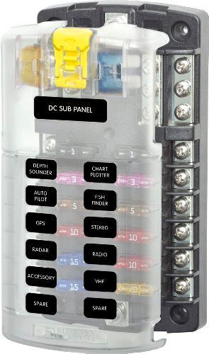 Electrical 12 Circuits With Negative Bus And Cover ATO/ATC Fuse Block/Labels