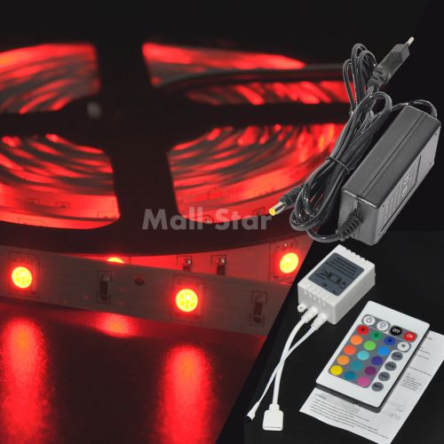 5050rgb 150led smd non-waterproof led flexible strip + 24 key ir remote + 12v 5a for sale