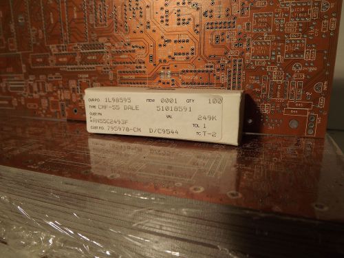 ( 100 ) Dale 1/4w 249k metal film resistors , 1% tol , nos