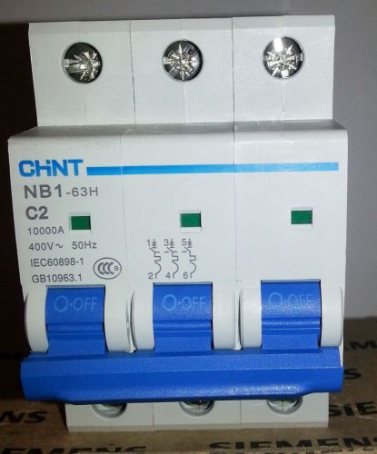 CHNT CHINT NB1-63H C2 Circuit Breaker 10000A 400V 50 Hz New - No Box