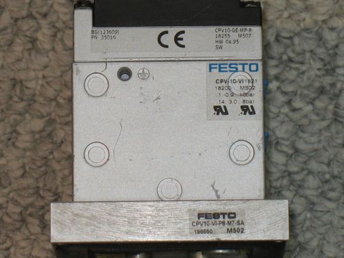 Festo valve bank / manifold cpv10-vi-p8-m7-sa, cpv-10-vi, cpv10-ge-mp-8, for sale