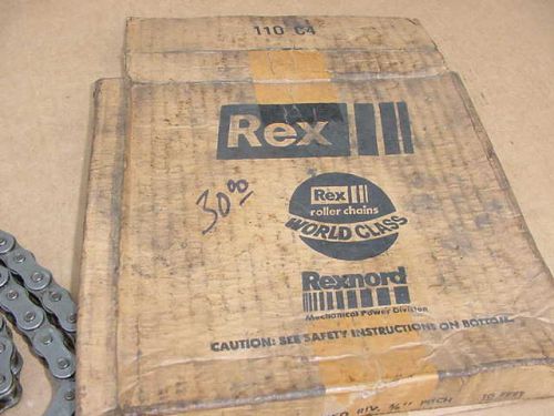 rexnord chain #50 RIV. 8 feet of Rexnord Chain---5/8&#034; Pitch--REXNORD CHAIN W/Box