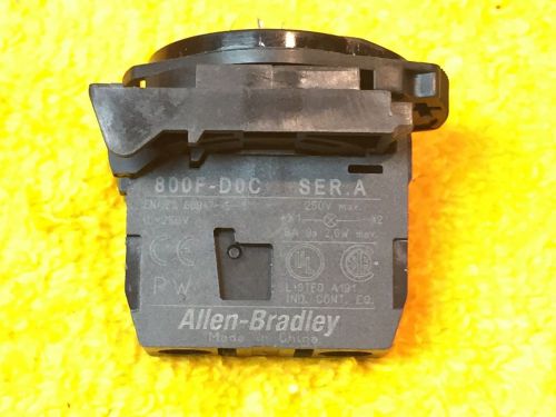 ***NEW*** ALLEN BRADLEY 800F-D0C SERIES A  WITH LAMP
