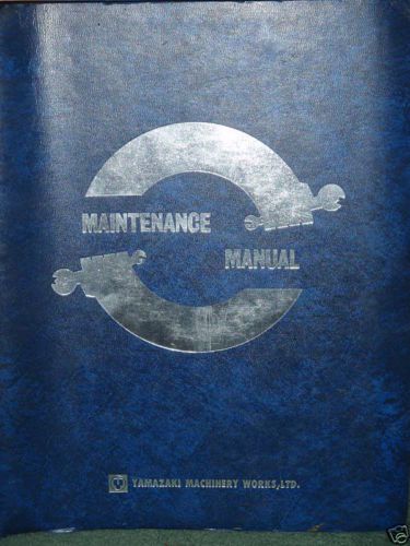 Yamazaki Mazak Micro Turn CNC Lathe Maintenance Manual