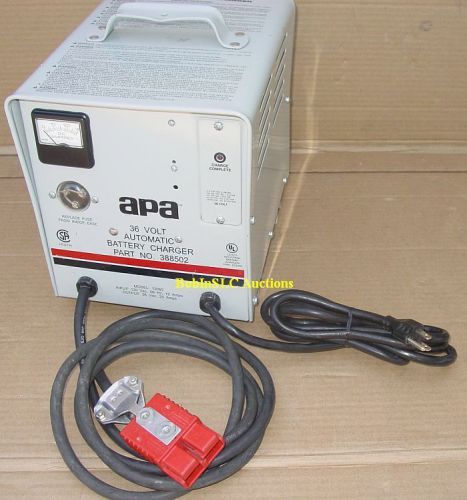 Apa 36v lester advance 388502 battery charger f/ floor scrubber machine forklift for sale