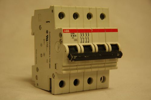 Abb s274-k40 circuit breaker 40 amp 4 pole 400 volt  4p new s274 50/60hz new for sale