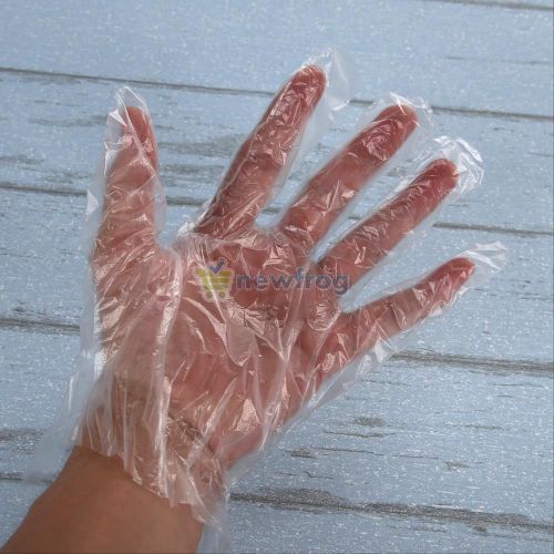 100 x disposable plastic gloves restaurant hotel foodservice cosmetic power tool for sale