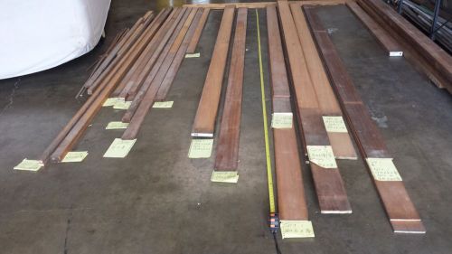 Mahogany lumber, sizes 5/8&#034;X6&#034;X16Ft to 3/4X1.5X8Ft, unused, stored 14 years