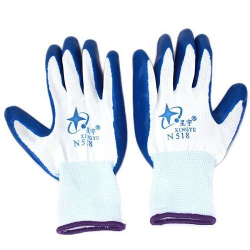 1pair nylon nitrile rubber gloves anti-static palm coated work safety gloves lj for sale