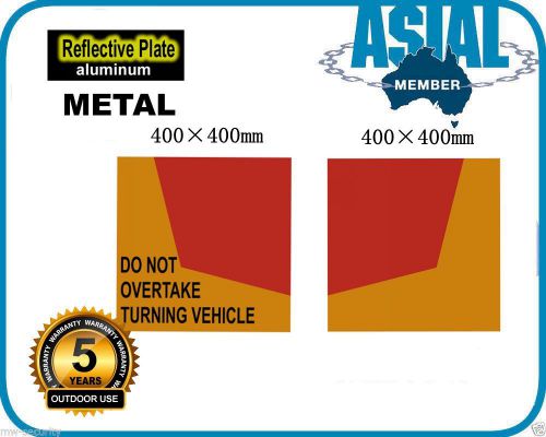 Special! 400mm aluminium do not overtake turning vehicle sign truck metal plate for sale
