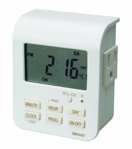 Openbox woods 50009 indoor 7-day heavy duty digital outlet timer with 2-outlets for sale