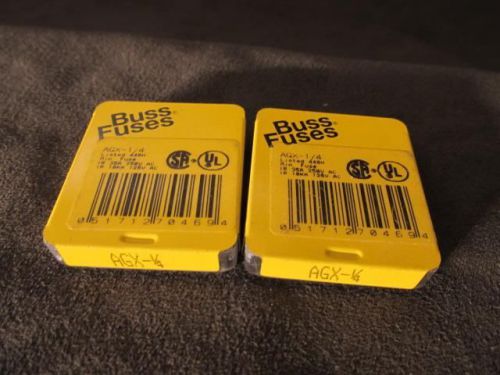 NEW NOS Lot of (10) Cooper Bussmann AGX-1/4 Fuses 250V