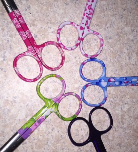 NEW Nurses Bandage Scissors Blue Pink Bubble Pattern 5.5 Stainless Steel Medical