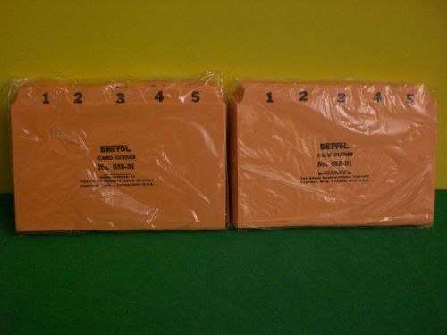 2 Sets SMEAD BRISTOL 3&#034; x 5&#034; 31 1-31 Card Guides 52531 Made in USA New