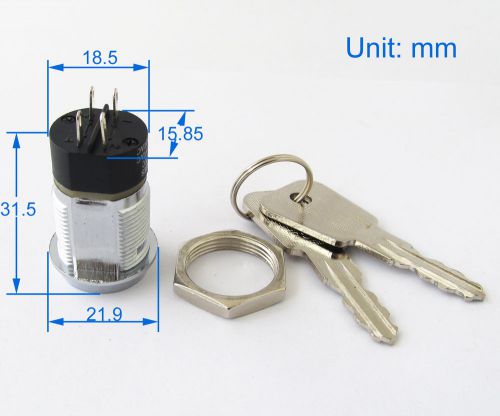 1pc 18x16mm high quality a series 2803 2no&amp;2nc on/off key ignition lock switch for sale