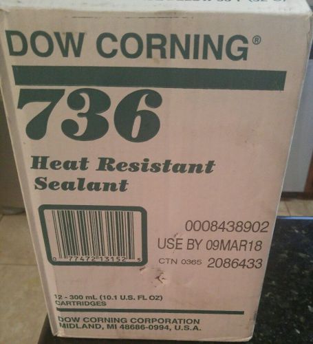 Dow Corning 736 Heat Resist Silicone Sealant - Red 300ml Tube RTV-10 OZ (12 lot)