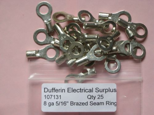 Quick cable 8 ga. non insulated brazed seam lugs with 5/16&#034; eye for sale