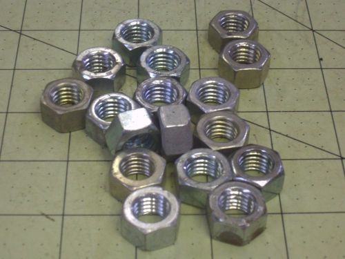 (17) 1/2-13  HEX NUTS 3/4 WIDTH 7/16 HEIGHT ZINC PLATED #57990