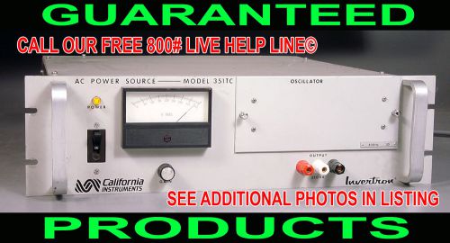 CALIFORNIA INSTRUMENTS 351TC 815T 400HZ VARIABLE AC POWER SOURCE SUPPLY 0-260VAC