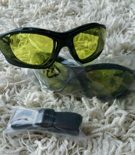 New - uvex livewire sealed safety glasses 2 pair with matte black polycarbonate for sale