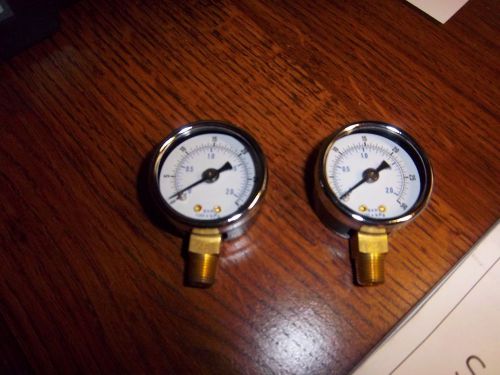 0-30 PSI Low Range Air Pressure Gauge 1/8 NPT, 1 1/2&#034; Face