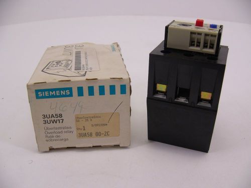 NEW!! Siemens 3UA58 / 3UW17 Overload Contactor Relay Switch (B6)