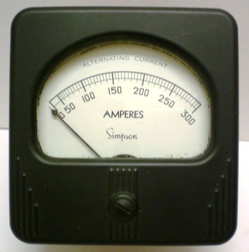 AC Ammeter Simpson Model #57,0-300Amps, 3&#034; Meter w/Current Trans New in Box USA