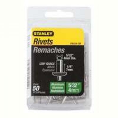Aluminum rivets 5opk stanley tools pop rivets paa54-5b aluminum 076174054798 for sale
