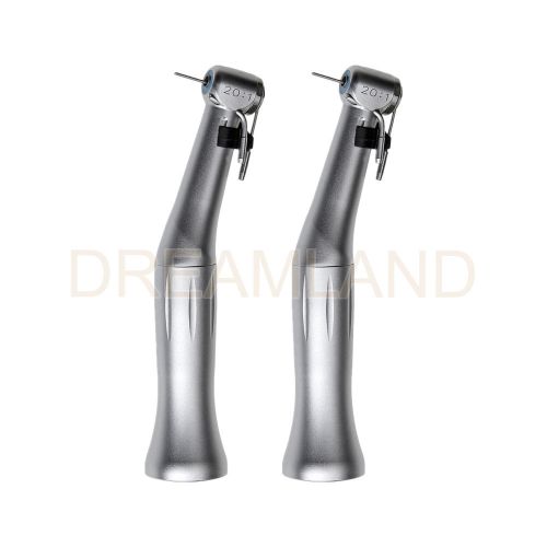 2x Dental Implant Low Speed Contra Angle Handpiece Reduction 20:1 Push Button