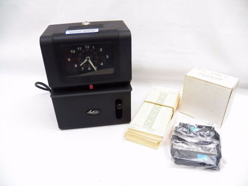 Mint! lathem time clock model 2106 + extras employee time recorder (no key) for sale