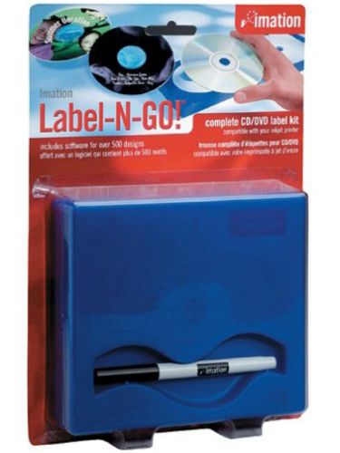 New imation label-n-go kit cd dvd 25 labels  &amp; software marker for sale