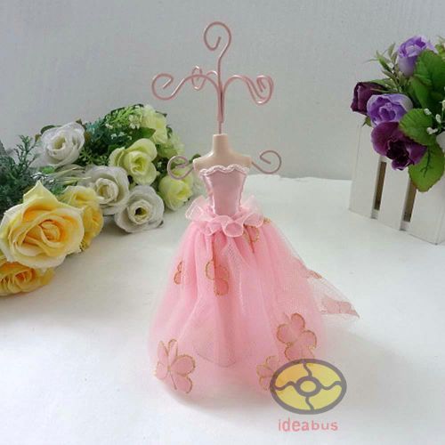 Pink evening dress mannequin jewelry earring necklace display holder jd15c36 for sale